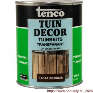 Tenco Tuindecor tuinbeits transparant kastanjebruin 1 L blik - A40710434 - afbeelding 1