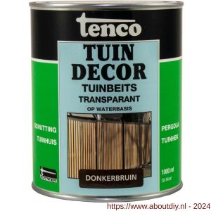 Tenco Tuindecor tuinbeits transparant donkerbruin 1 L blik - A40710436 - afbeelding 1