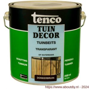 Tenco Tuindecor tuinbeits transparant donkerbruin 2,5 L blik - A40710437 - afbeelding 1