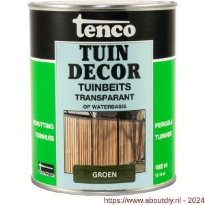 Tenco Tuindecor tuinbeits transparant groen 1 L blik - A40710438 - afbeelding 1