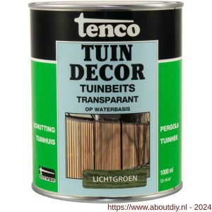 Tenco Tuindecor tuinbeits transparant lichtgroen 1 L blik - A40710440 - afbeelding 1