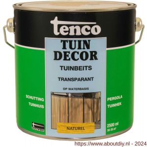 Tenco Tuindecor tuinbeits transparant naturel 2,5 L blik - A40710443 - afbeelding 1