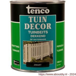 Tenco Tuindecor beits dekkend zwart 1 L blik - A40710410 - afbeelding 1