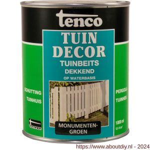 Tenco Tuindecor beits dekkend monumenten groen 1 L blik - A40710412 - afbeelding 1