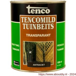 TencoMild tuinbeits transparant antraciet 1 L blik - A40710426 - afbeelding 1