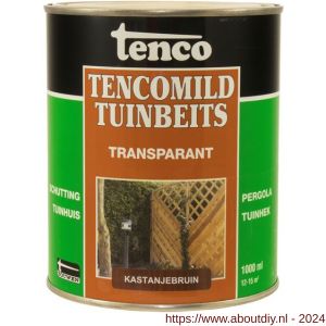 TencoMild tuinbeits transparant kastanjebruin 1 L blik - A40710288 - afbeelding 1