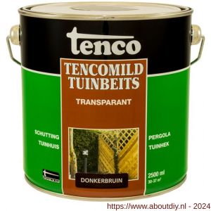 TencoMild tuinbeits transparant donkerbruin 2,5 L blik - A40710285 - afbeelding 1