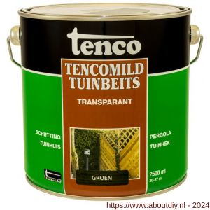 TencoMild tuinbeits transparant groen 2,5 L blik - A40710287 - afbeelding 1