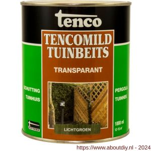 TencoMild tuinbeits transparant lichtgroen 1 L blik - A40710290 - afbeelding 1