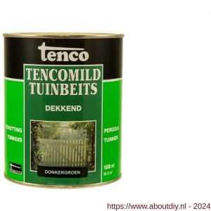 TencoMild houtbeschermingsbeits dekkend donkergroen 1 L blik - A40710270 - afbeelding 1