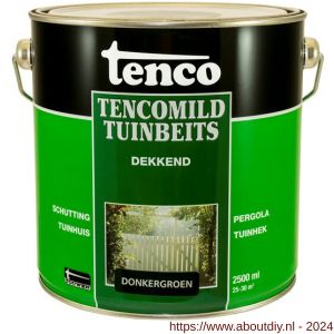 TencoMild houtbeschermingsbeits dekkend donkergroen 2,5 L blik - A40710278 - afbeelding 1