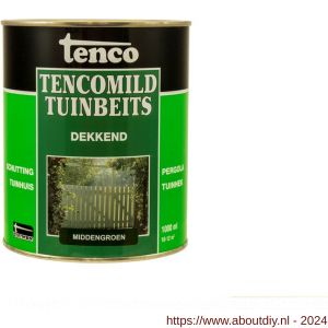 TencoMild houtbeschermingsbeits dekkend middengroen 1 L blik - A40710269 - afbeelding 1
