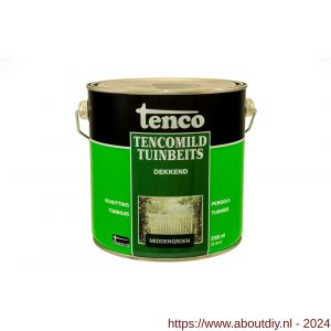 TencoMild houtbeschermingsbeits dekkend middengroen 2,5 L blik - A40710277 - afbeelding 1
