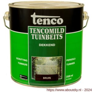 TencoMild houtbeschermingsbeits dekkend bruin 2,5 L blik - A40710280 - afbeelding 1