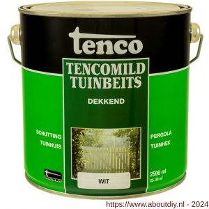 TencoMild houtbeschermingsbeits dekkend wit 2,5 L blik - A40710275 - afbeelding 1