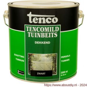 TencoMild houtbeschermingsbeits dekkend zwart 2,5 L blik - A40710282 - afbeelding 1