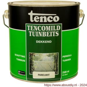 TencoMild houtbeschermingsbeits dekkend parelwit 2,5 L blik - A40710276 - afbeelding 1