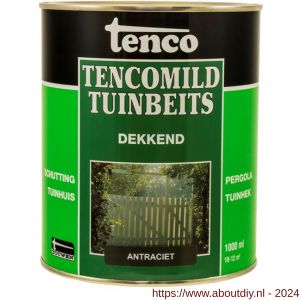 TencoMild houtbeschermingsbeits dekkend antraciet 1 L blik - A40710273 - afbeelding 1