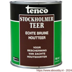 Tenco Stockholmer teer bitumen coating bruin 0,75 L blik - A40710067 - afbeelding 1