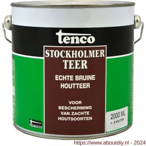 Tenco Stockholmer teer bitumen coating bruin 2 L blik - A40710068 - afbeelding 1