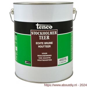Tenco Stockholmer teer bitumen coating bruin 25 L blik - A40710070 - afbeelding 1