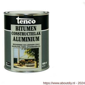 Tenco Bitumen constructielak deklaag coating aluminium 1 L blik - A40710059 - afbeelding 1