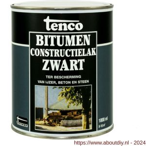 Tenco Bitumen coating constructielak zwart 1 L blik - A40710055 - afbeelding 1