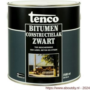 Tenco Bitumen coating constructielak zwart 2.5 L blik - A40710056 - afbeelding 1