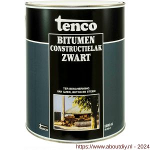 Tenco Bitumen coating constructielak zwart 5 L blik - A40710057 - afbeelding 1