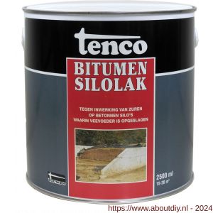 Tenco Silolak deklaag bitumen coating zwart 2,5 L blik - A40710063 - afbeelding 1