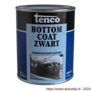 Tenco Bottomcoat Teervrij onderwatercoating zwart 1 L blik - A40710023 - afbeelding 1