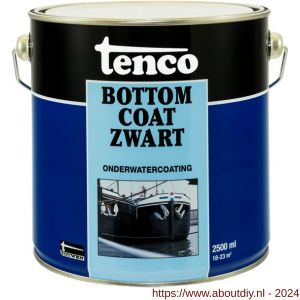 Tenco Bottomcoat Teervrij onderwatercoating zwart 2.5 L blik - A40710024 - afbeelding 1