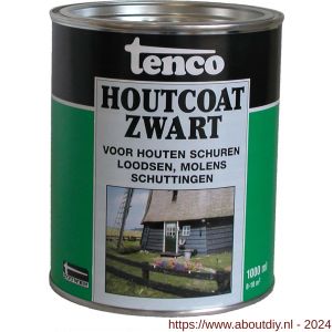 Tenco Houtcoat houtcoating teervrij zwart 1 L blik L - A40710158 - afbeelding 1