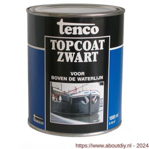 Tenco Topcoat Teervrij roestwerende coating zwart 1 L blik - A40710034 - afbeelding 1