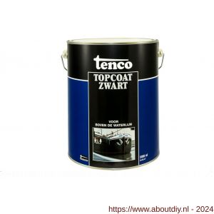Tenco Topcoat Teervrij roestwerende coating zwart 10 L blik - A40710037 - afbeelding 1