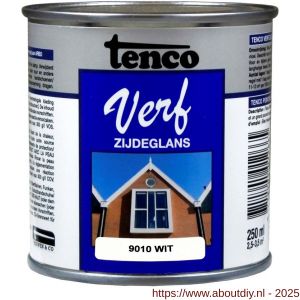 Tencoverf lakverf dekkend zijdeglans RAL 9010 wit 0,25 L blik - A40710354 - afbeelding 1