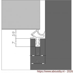 Ellen deuraanslagprofiel kunststof TPE 4291 AC - A51010006 - afbeelding 3