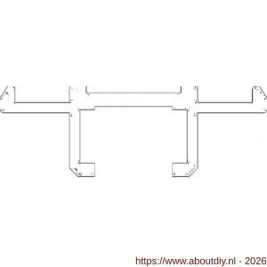 Ellen ondergeleiderail hefschuifdeur bovenrail ABRP 957 400 cm - A51010277 - afbeelding 2