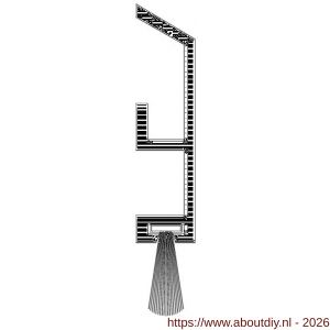 Ellen dorpelprofiel met borstel aluminium ADS-B 300 cm - A51010101 - afbeelding 3