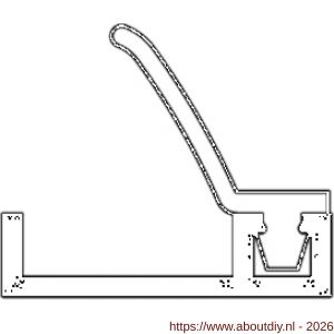 Ellen inbouwprofiel tochtband aluminium voor 6 mm afbouwspeling AIB 3N XL 300 cm - A51010220 - afbeelding 5