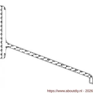 Ellen lekdorpel aluminium ALD-A135 ongeboord 500 cm - A51010047 - afbeelding 3