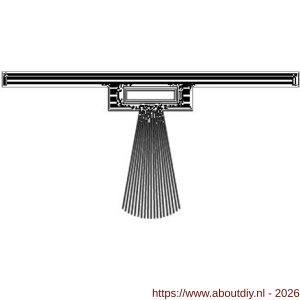 Ellen dorpelprofiel met borstel aluminium DBS 300 cm - A51010103 - afbeelding 3