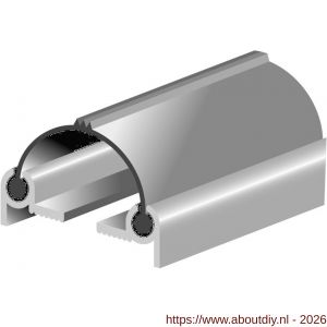 Ellen deurnaaldprofiel DNP PVC 55 mm 250 cm - A51010289 - afbeelding 1
