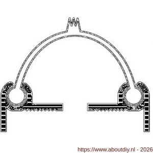Ellen deurnaaldprofiel DNP PVC 55 mm 250 cm - A51010289 - afbeelding 2