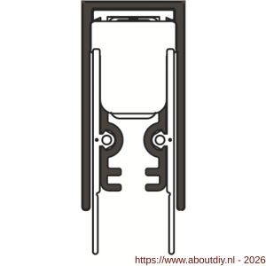 Ellen Matic valdorpel geluidsdempend aluminium Optimal Seal 62,8 cm - A51010316 - afbeelding 3