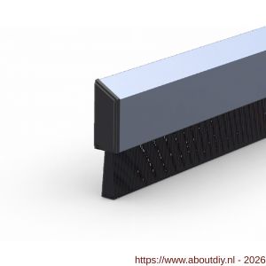 Ellen dorpelprofiel met borstel aluminium De Luxe 100 cm - A51010355 - afbeelding 1