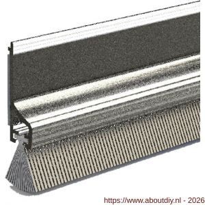 Ellen dorpelprofiel met borstel kunststof zelfklevend Comfort transparant 100 cm - A51010360 - afbeelding 1