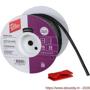 Ellen rondgaande dichting kunststof Silicon Profile 1201 SCF 25 meter - A51010345 - afbeelding 3