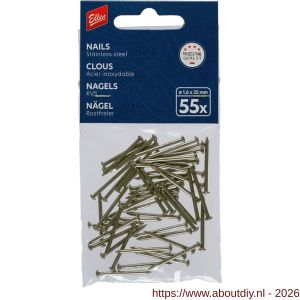 Ellen tochtstripnagel RVS 1.6x25 mm set 55 stuks - A51010344 - afbeelding 2