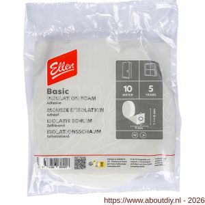 Ellen inbouwprofiel tochtband schuim zelfklevend Weatherstrip Foam 9x6 mm 10 m - A51010409 - afbeelding 1